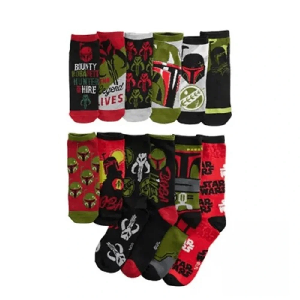 Star Wars Book Of Boba‎ Fett 12 Days of Socks Crew Socks NWB Men